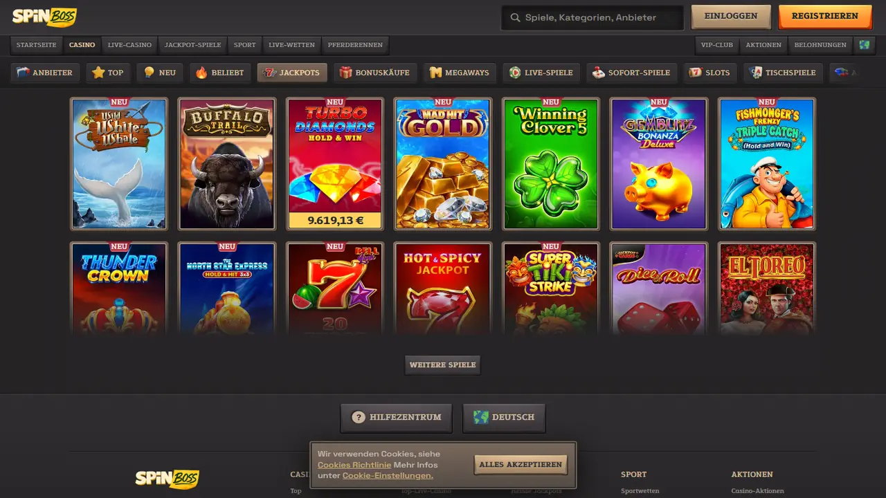 Spinboss Jackpots
